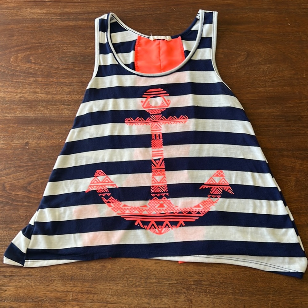 Striped Anchor tank top